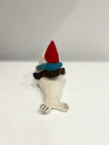 Harp seal with gnome rider