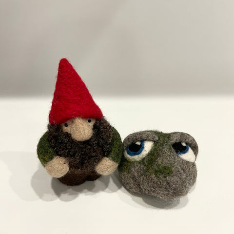 Gnome and rock monster