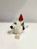 Harp seal with gnome rider