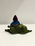 Frog with gnome rider