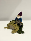 Frog with gnome rider