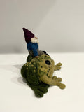 Frog with gnome rider