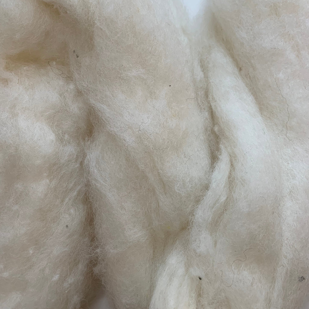 White Batt Montana Icelandic Lamb Wool Batting Natural White 8oz